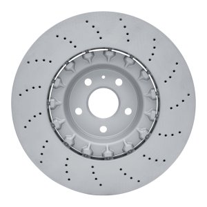 Audi RS3 Brake Rotor (1) - Front - R1 Concepts - Drilled Carbon Alloy GeoMET - `22-`25